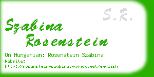 szabina rosenstein business card